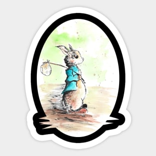 Peter Rabbit watercolour 13/10/23 -  Storybook inspired art and designs Sticker